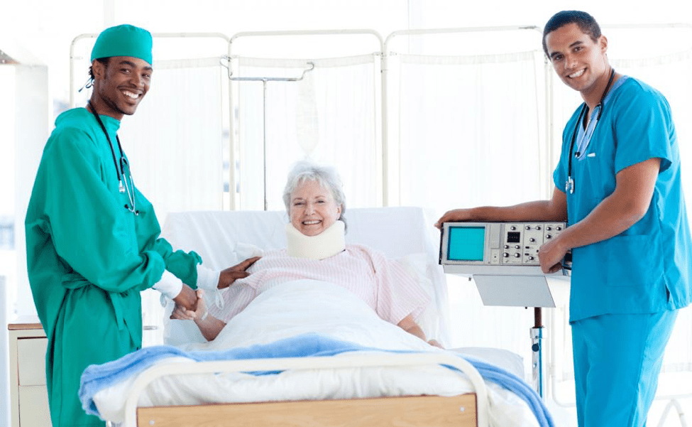 elderly female patient